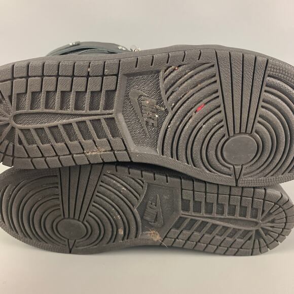 COMME des GARCONS x AJ1 FW19 Bondage Size 10 Black Leather High Top Sneakers - Picture 8 of 9